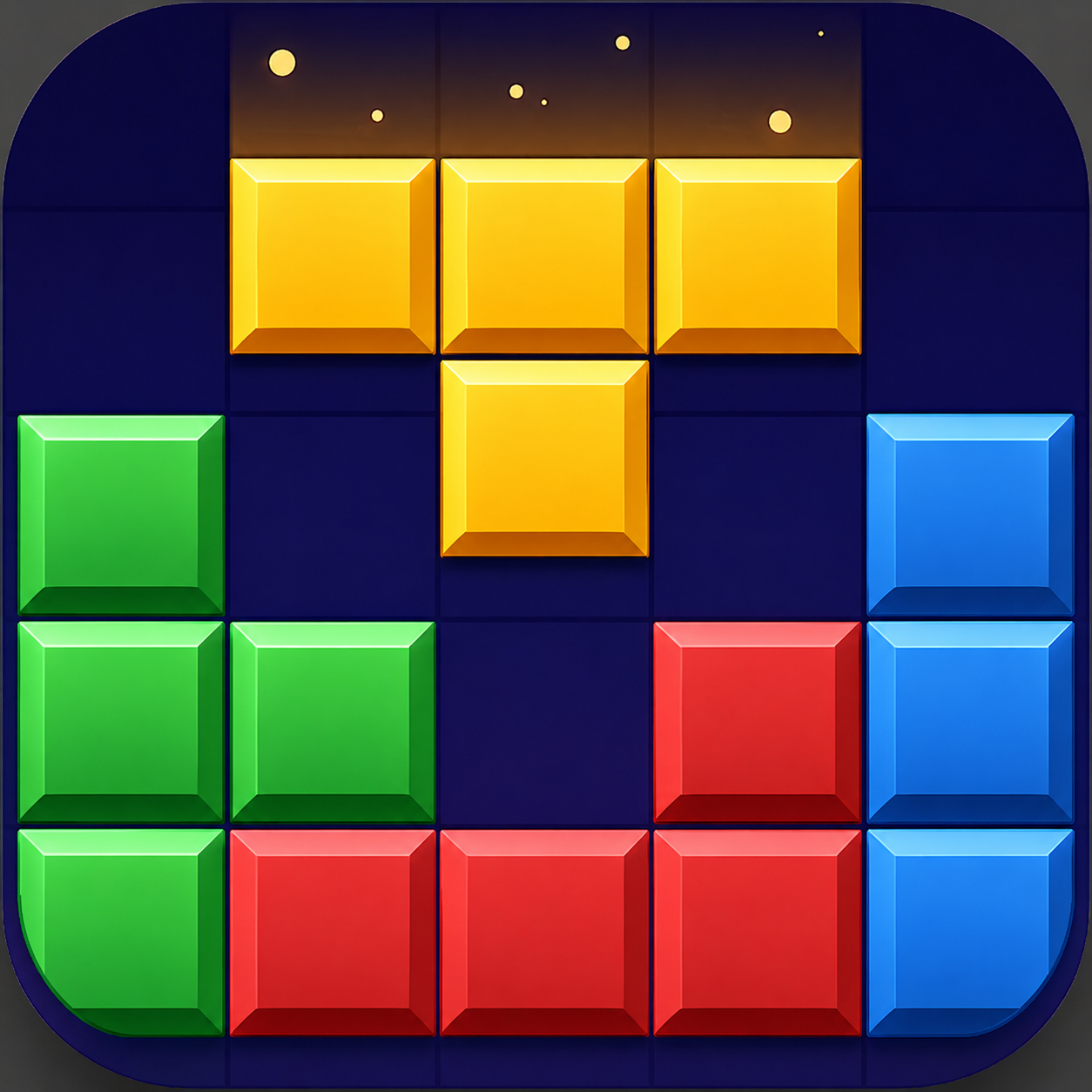 Block Party colorful block game icon